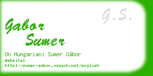 gabor sumer business card